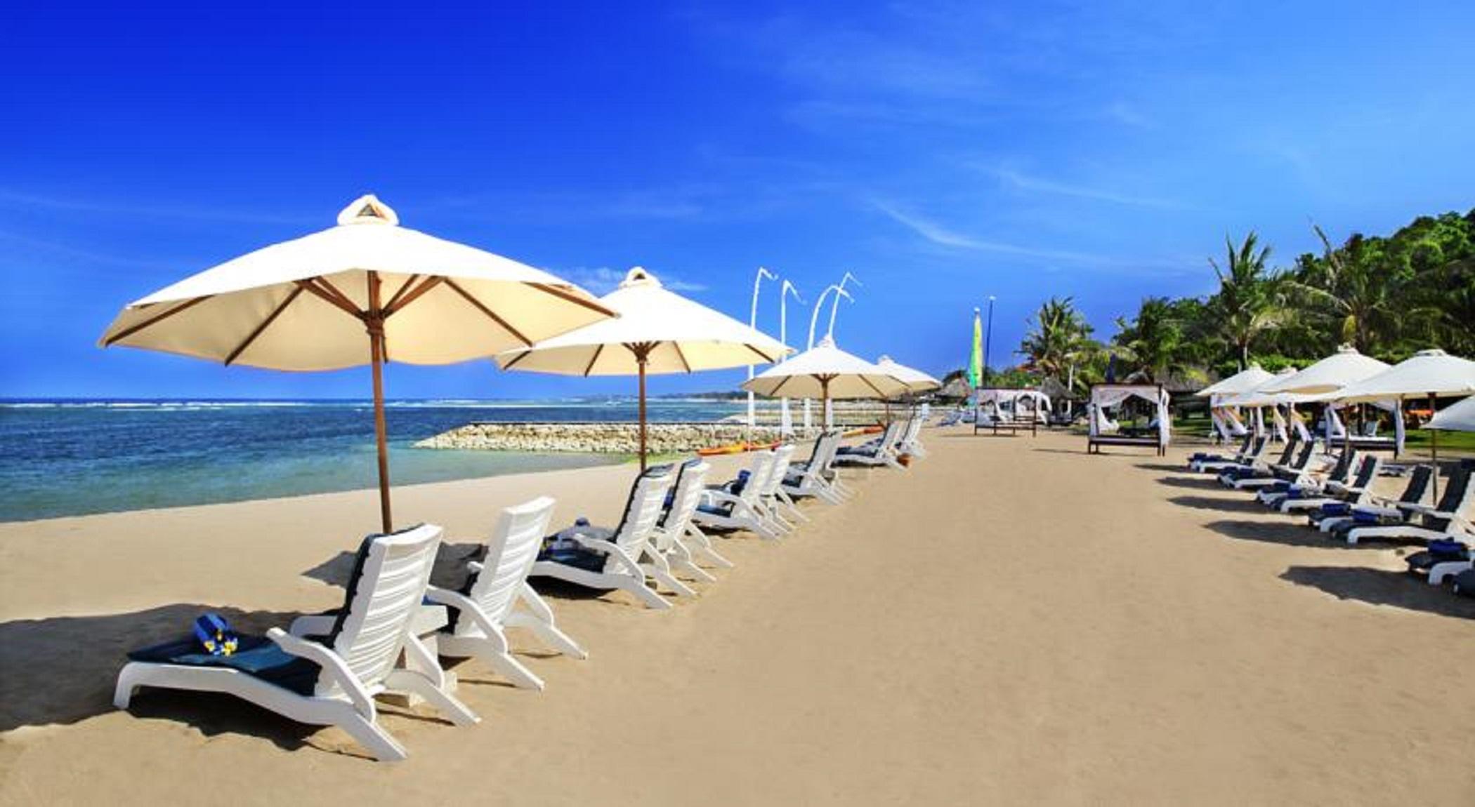 Grand Mirage Resort & Thalasso Bali Nusa Dua (Bali) Exterior foto Beach at the Grand Mirage Hotel