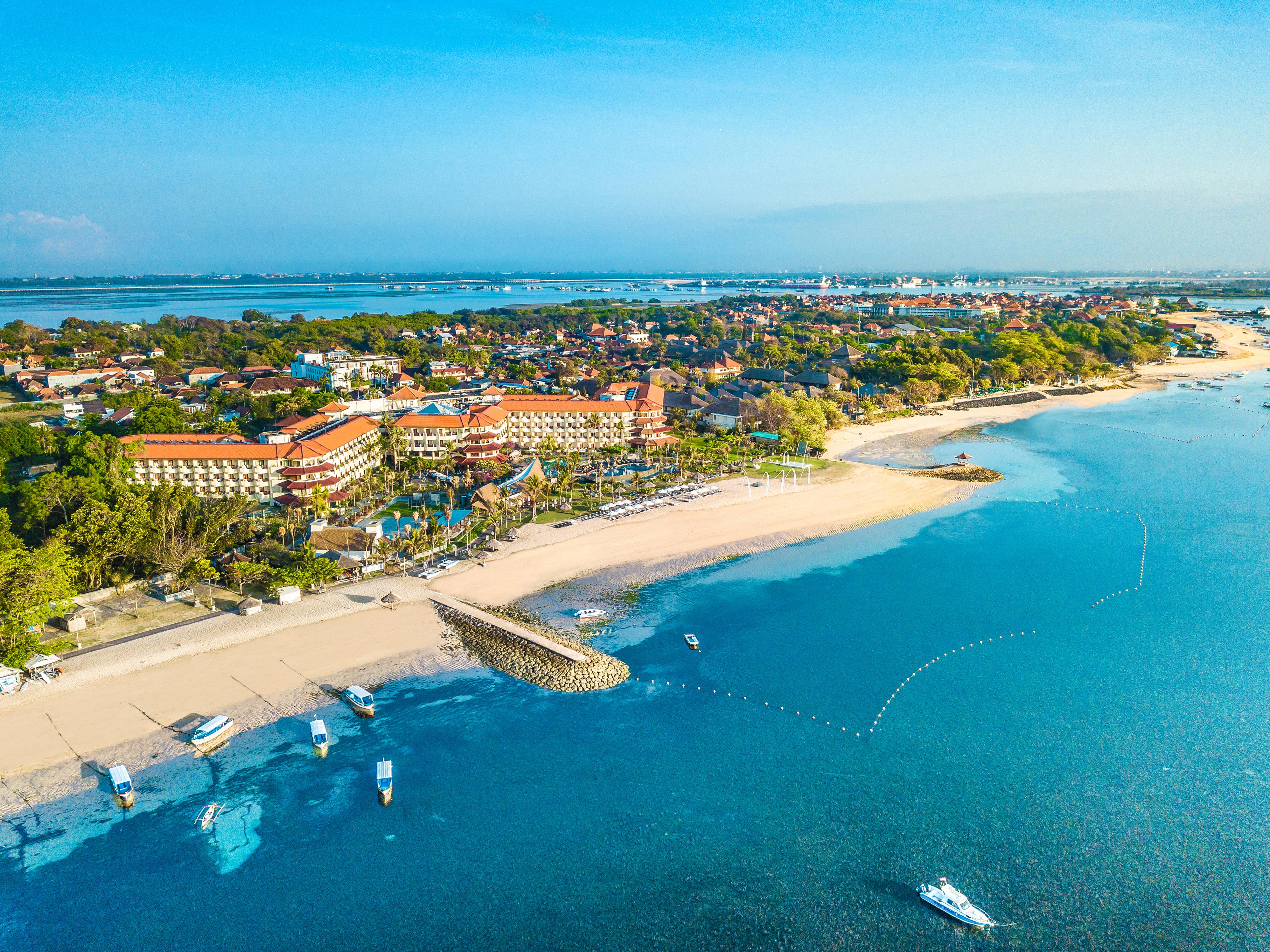 Grand Mirage Resort & Thalasso Bali Nusa Dua (Bali) Exterior foto Aerial view of Nusa Dua